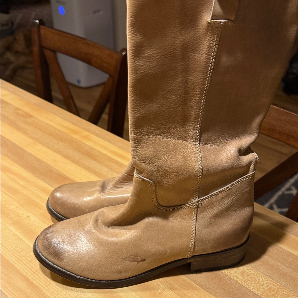 Tan Leather Women's Boots